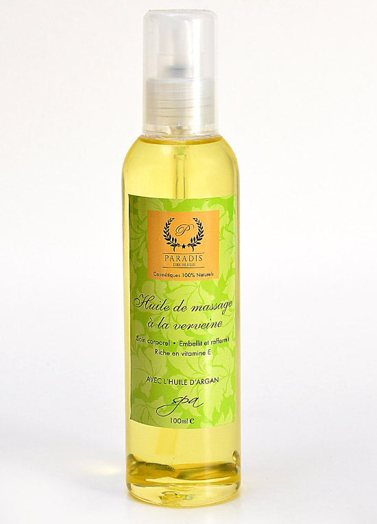 Huile de massage à la verveine bio