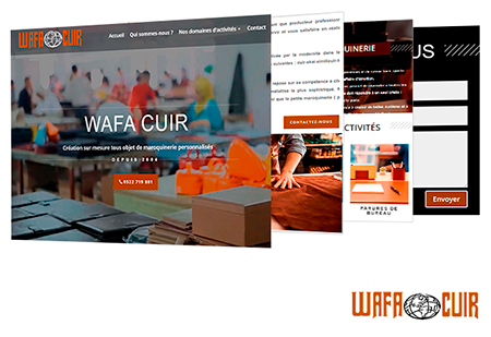 wafa cuir creation site web casablanca